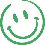 Green smiley of approval